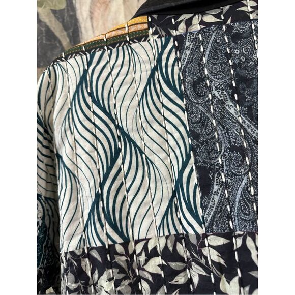 Free People x Brenda Knight Marigold Duster Quilted Jacket Size L - Picture 6 of 8